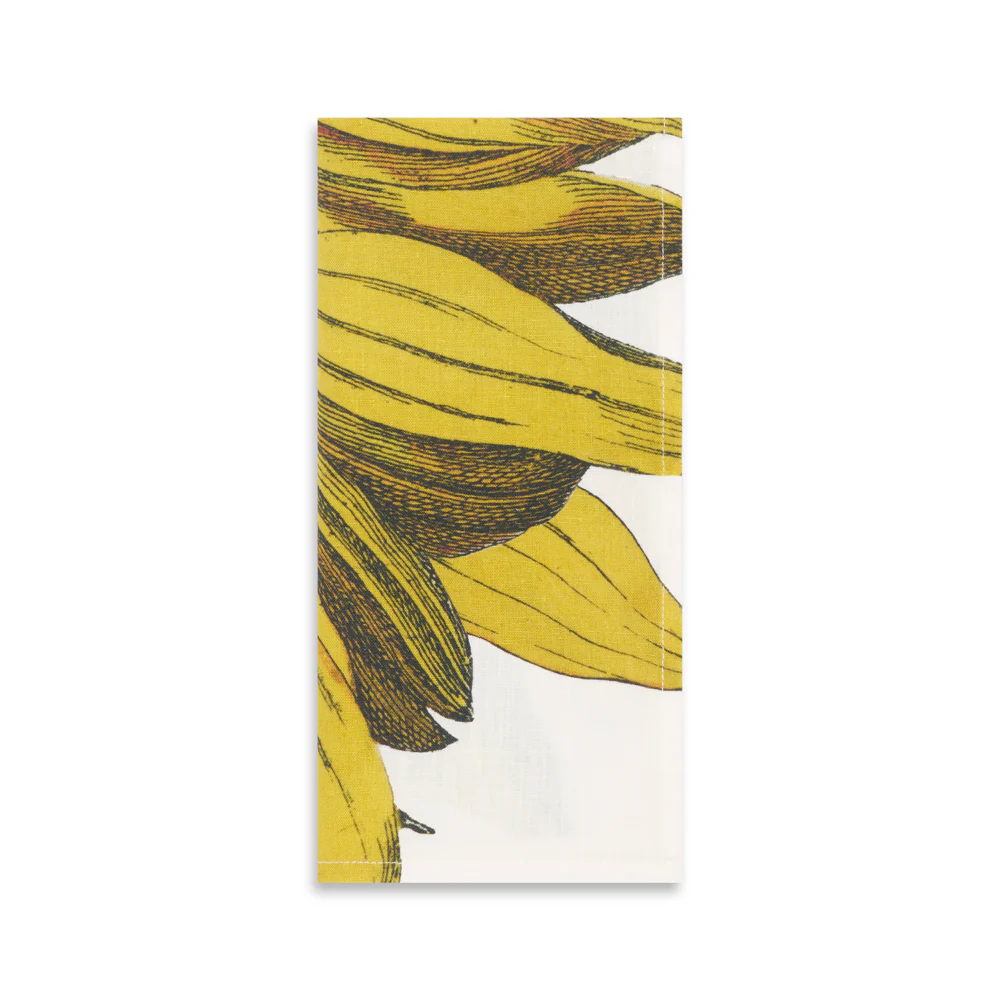 Summerill & Bishop x John Derian "Sunflower" Linen Napkin Set of 6 - Image 3