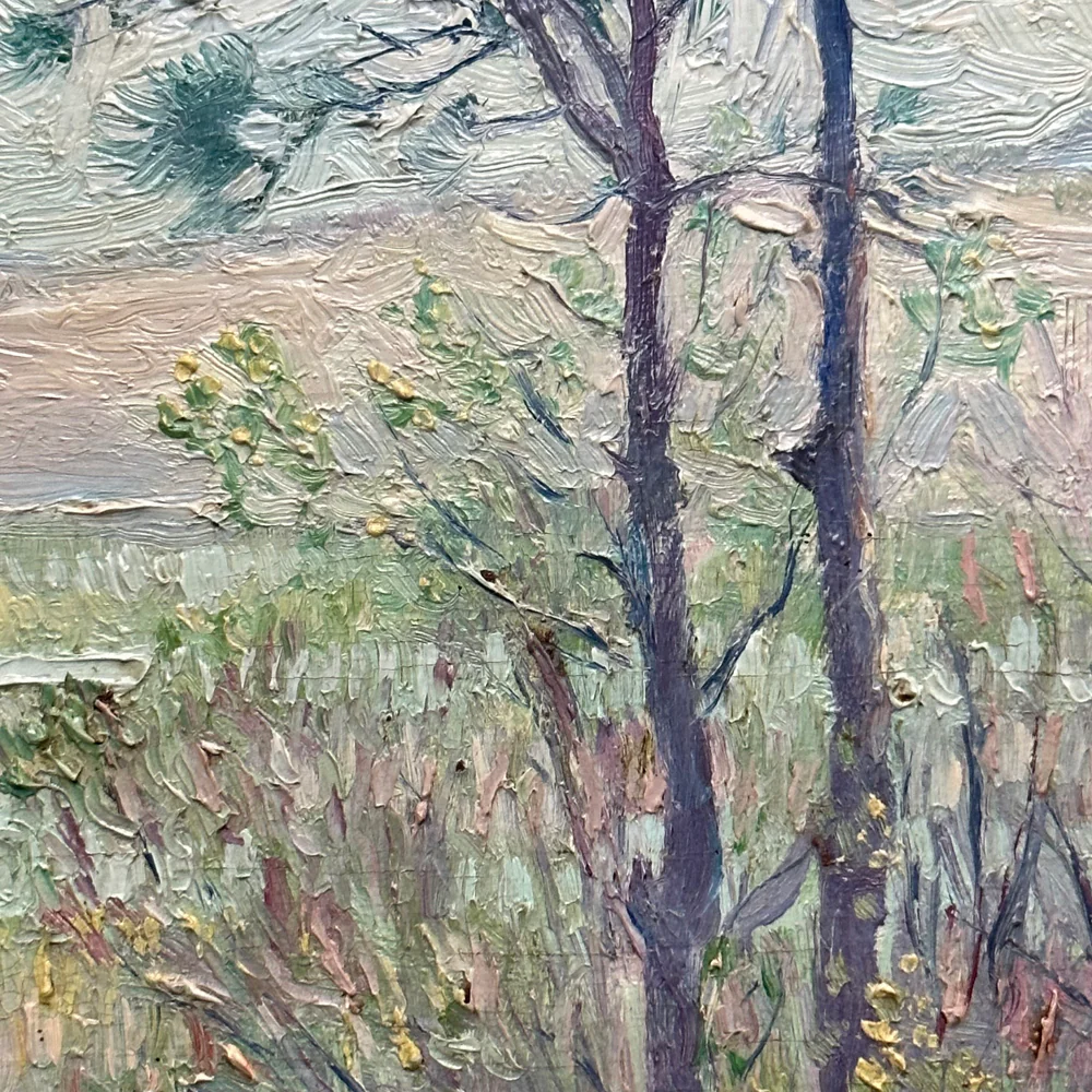 "Trees & Dune" Early 20th-Century Oil on Canvas Landscape by Gerrit Beneker - Image 3