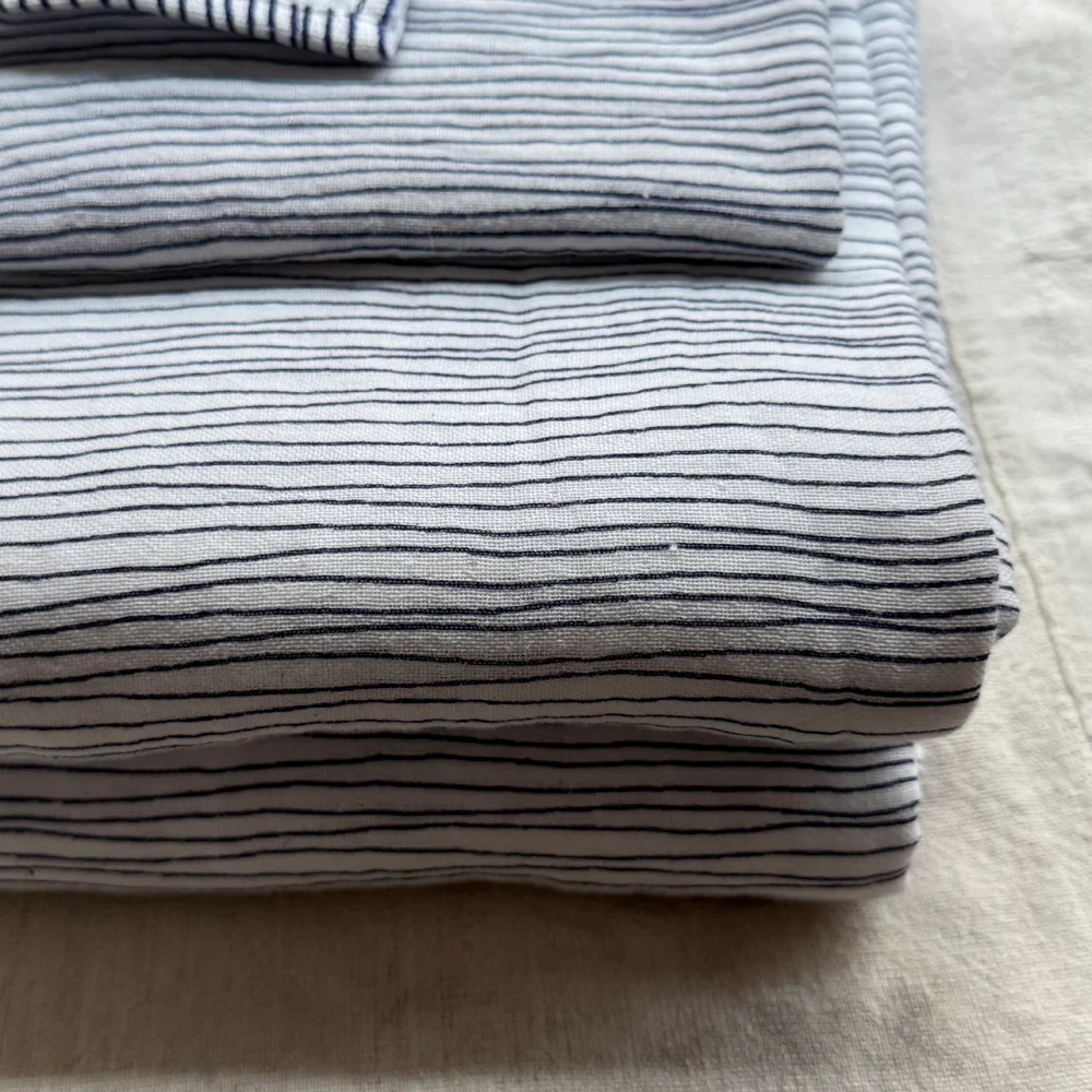 UCHINO Fine Stripe Washcloths & Towels - Image 3