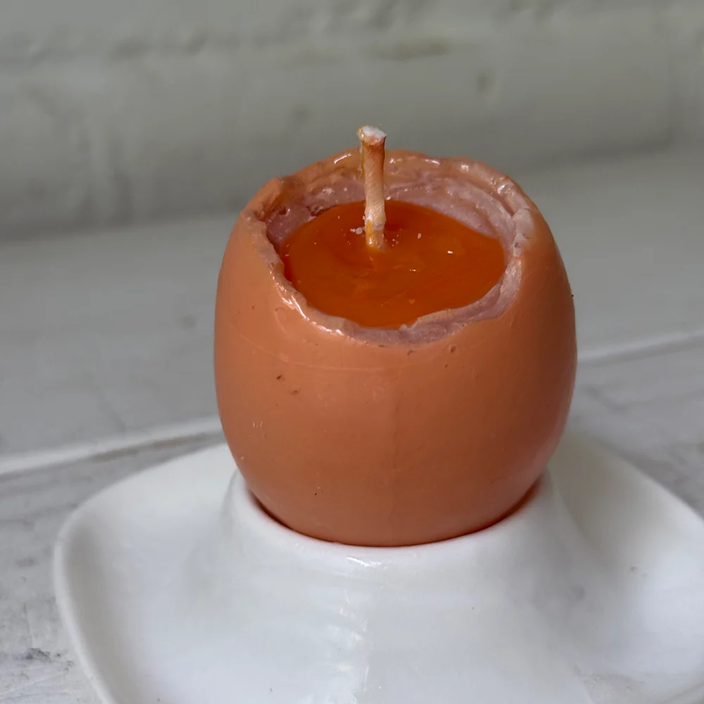 Uovo Alla Coque Soft Boiled Egg with Egg Cup Candle - Image 3