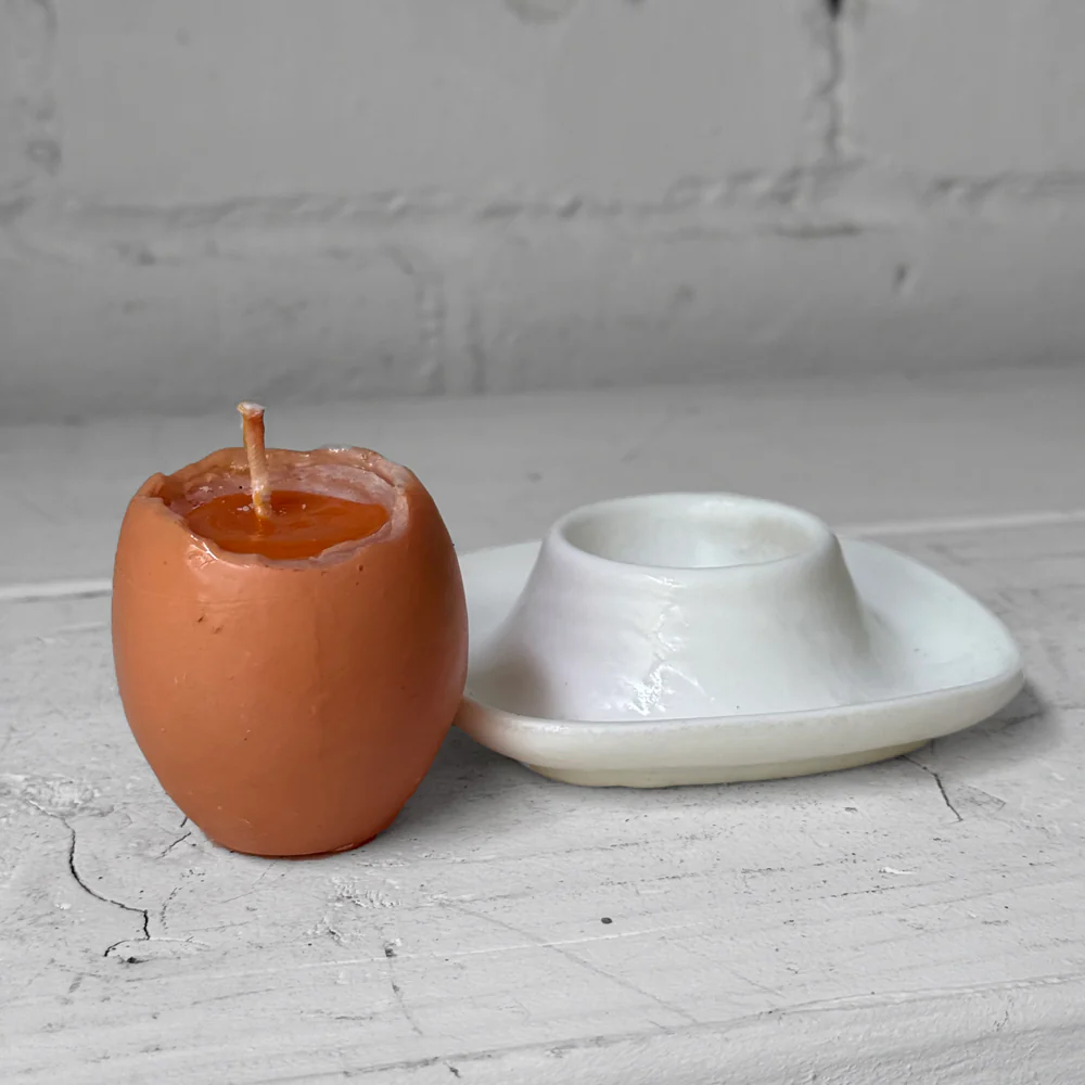 Uovo Alla Coque Soft Boiled Egg with Egg Cup Candle - Image 4