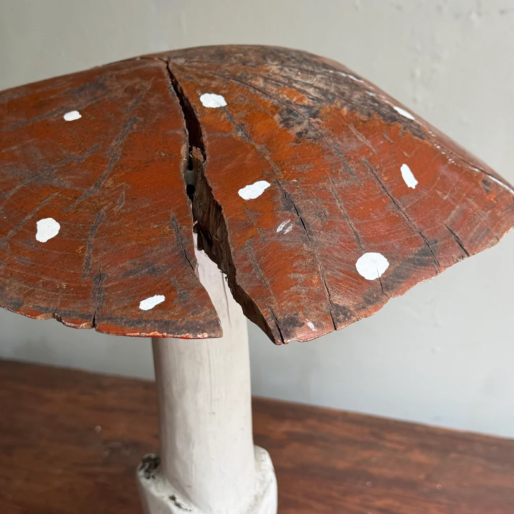 Vintage French Wooden Mushroom - Image 3
