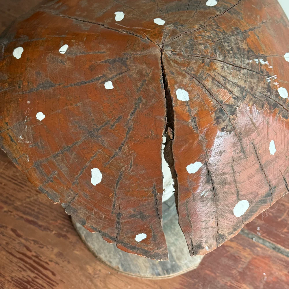 Vintage French Wooden Mushroom - Image 4