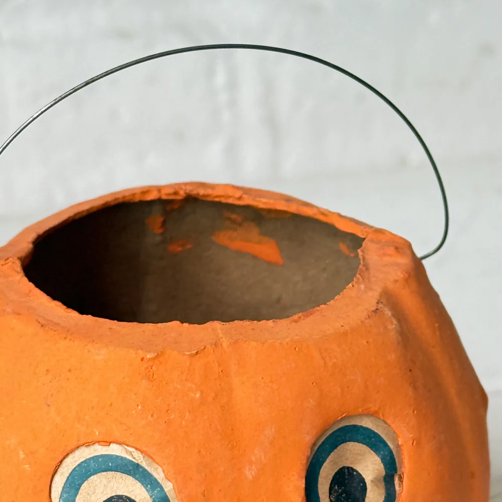 Vintage German Medium Halloween Jack-O'-Lantern Bucket - Image 3