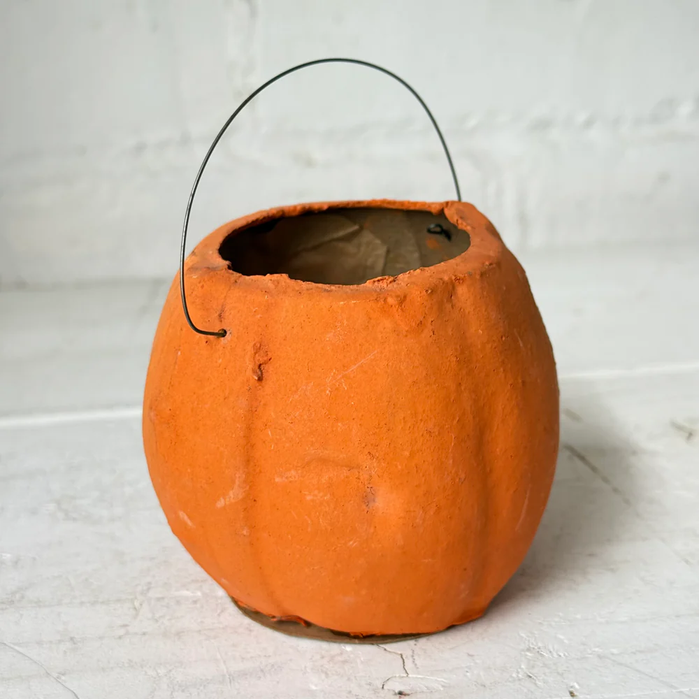 Vintage German Medium Halloween Jack-O'-Lantern Bucket - Image 4