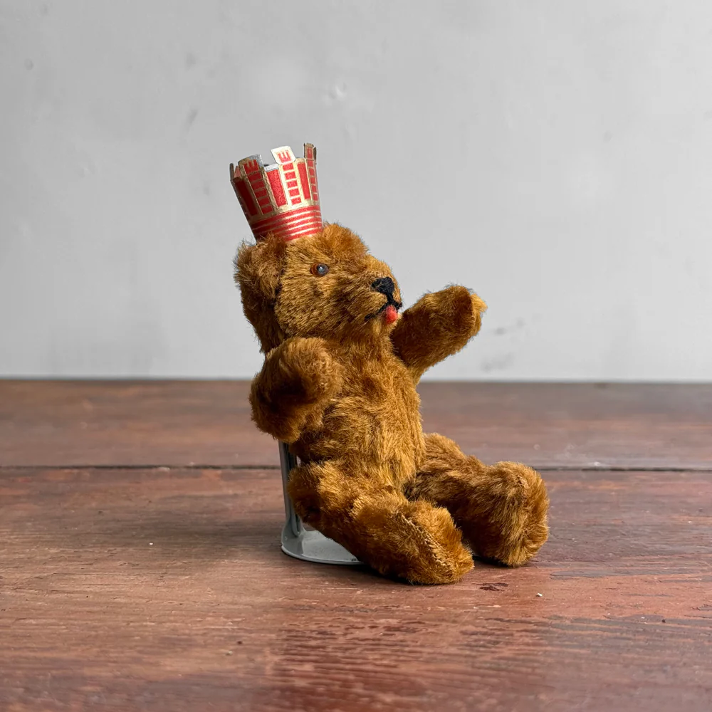 Vintage Miniature German Souvenir Bear on Stand - Image 2