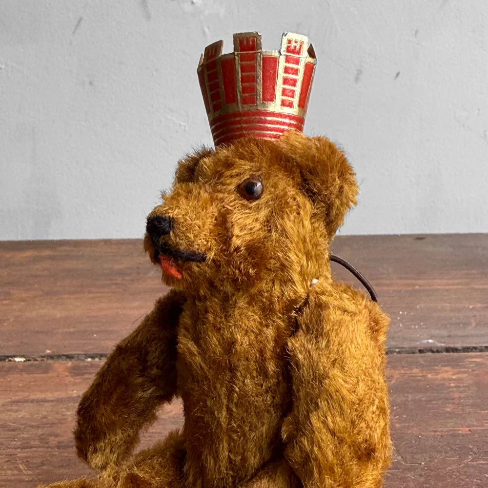 Vintage Miniature German Souvenir Bear on Stand - Image 3