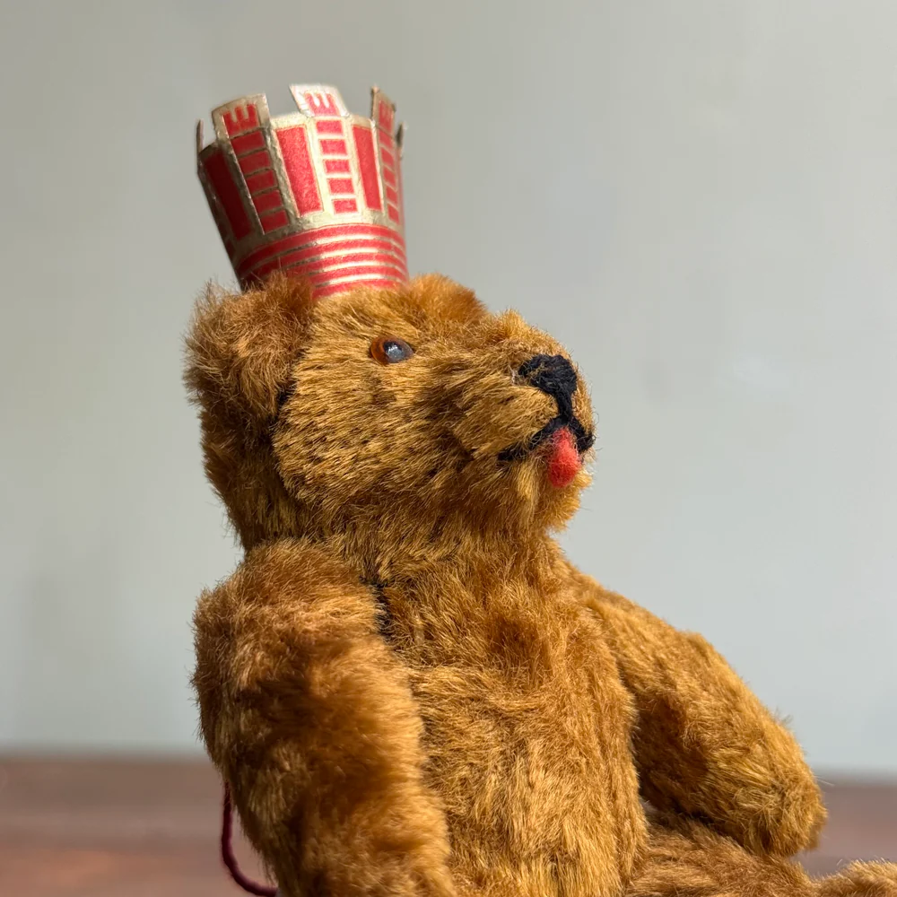 Vintage Miniature German Souvenir Bear on Stand - Image 4