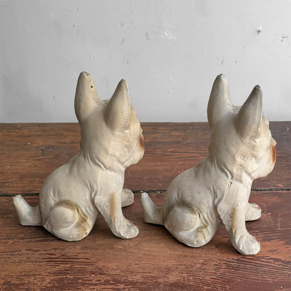 Vintage Pair of Chalkware Scottish Terrier Figurines - Image 4