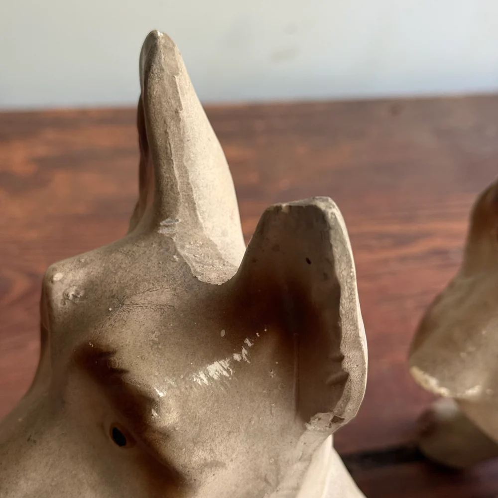 Vintage Pair of Chalkware Scottish Terrier Figurines - Image 6