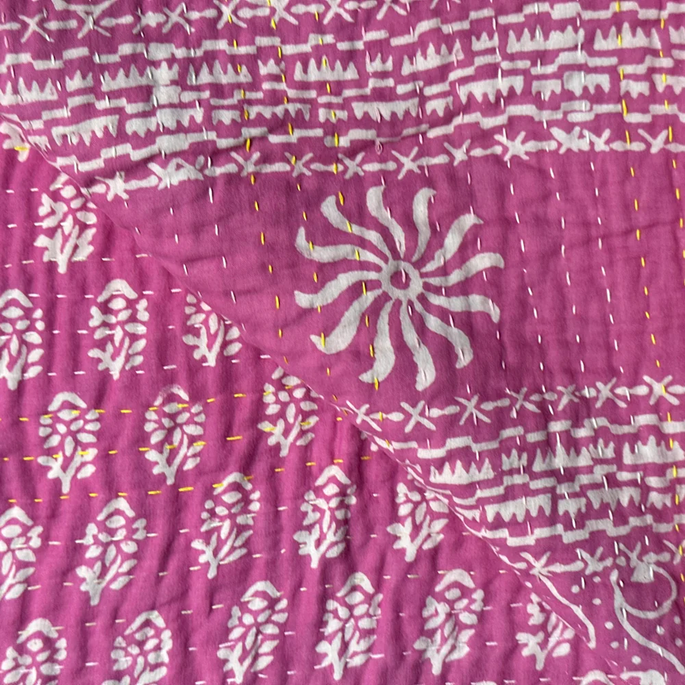 Vintage Sari Double Bedcover (#604) - Image 3