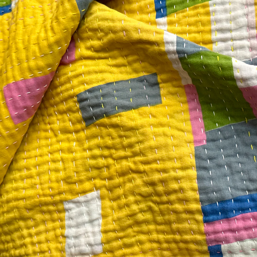 Vintage Sari Double Bedcover (#604) - Image 4