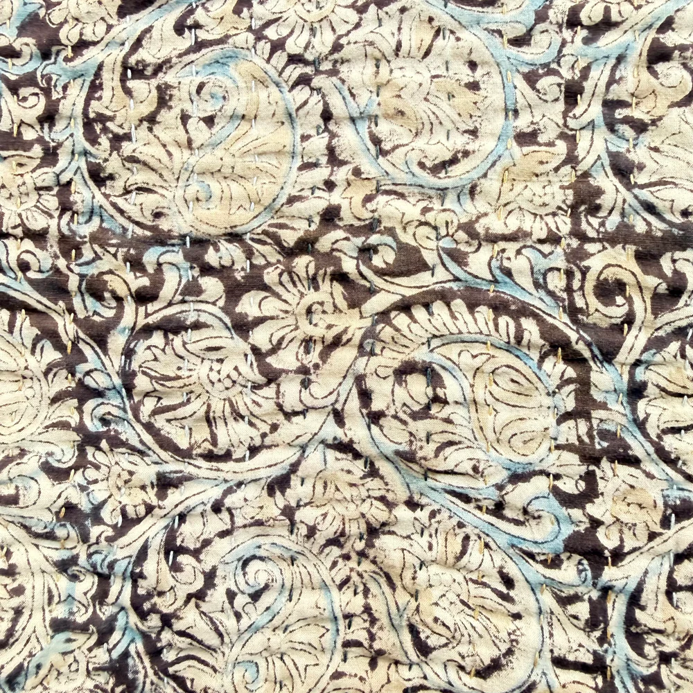 Vintage Sari Double Bedcover (JFDB-02) - Image 4