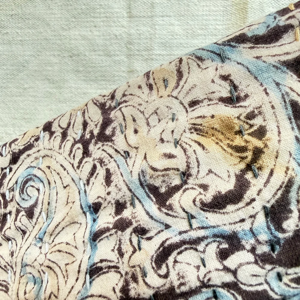 Vintage Sari Double Bedcover (JFDB-02) - Image 5