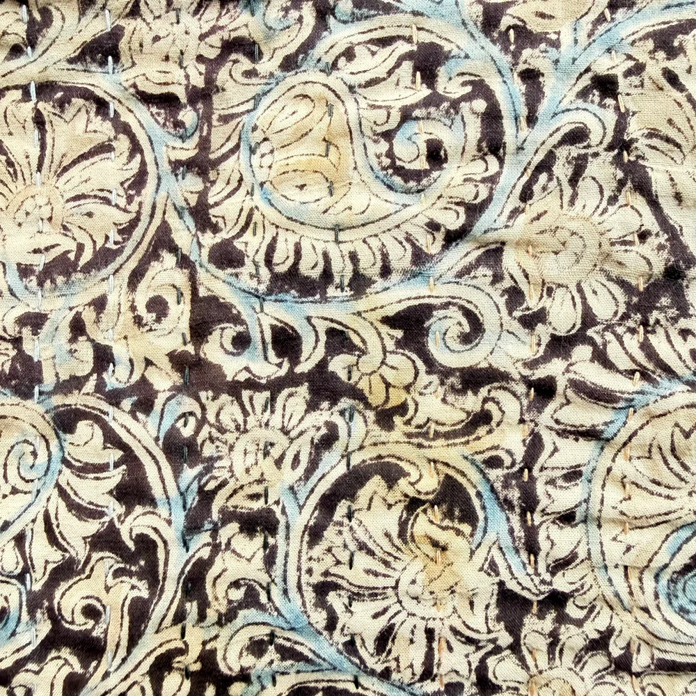 Vintage Sari Double Bedcover (JFDB-02) - Image 6