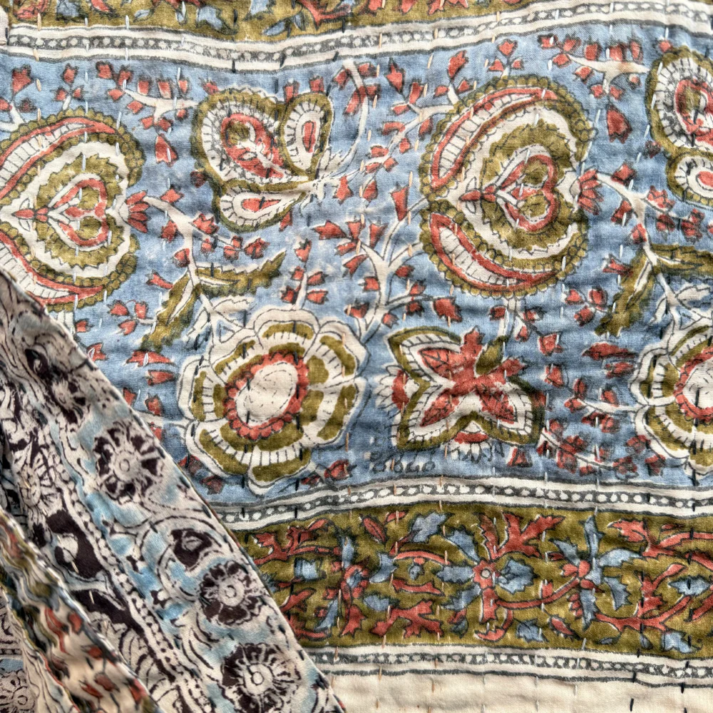 Vintage Sari Double Bedcover (JFDB-02) - Image 8