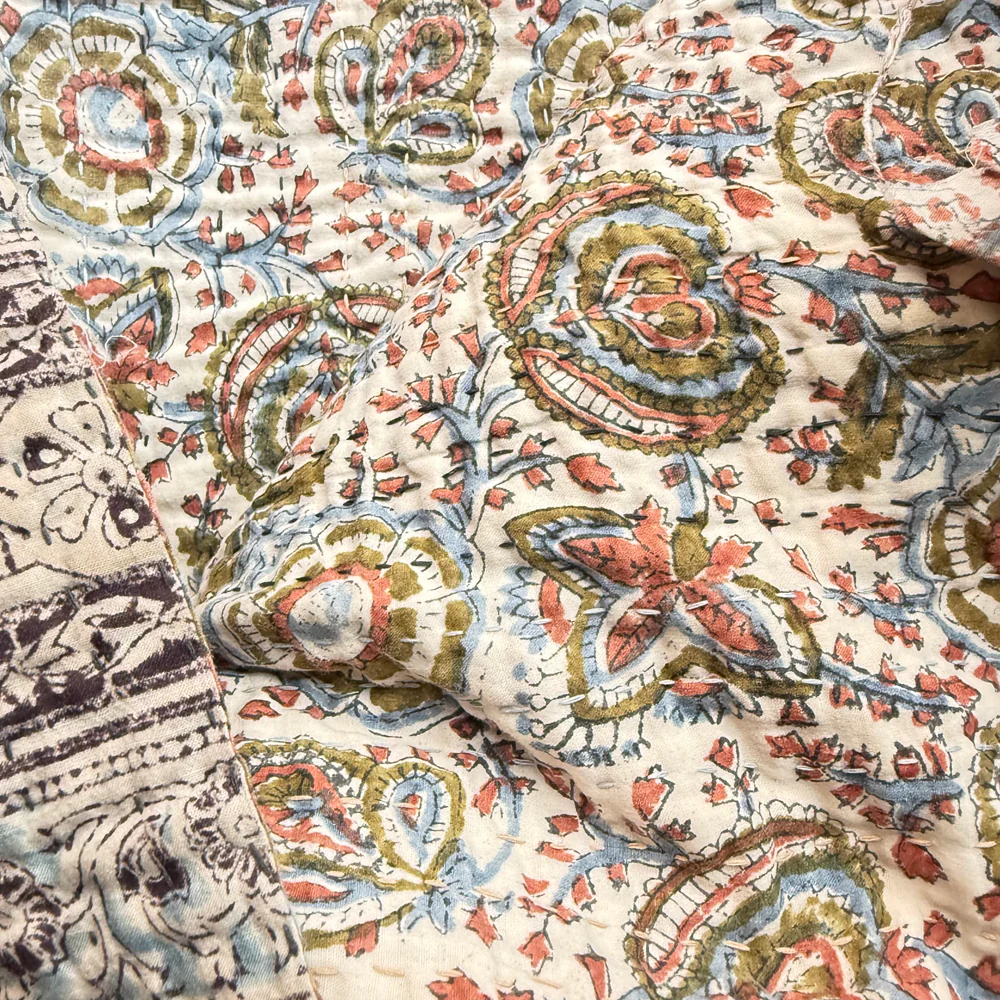 Vintage Sari Double Bedcover (JFDB-02) - Image 9