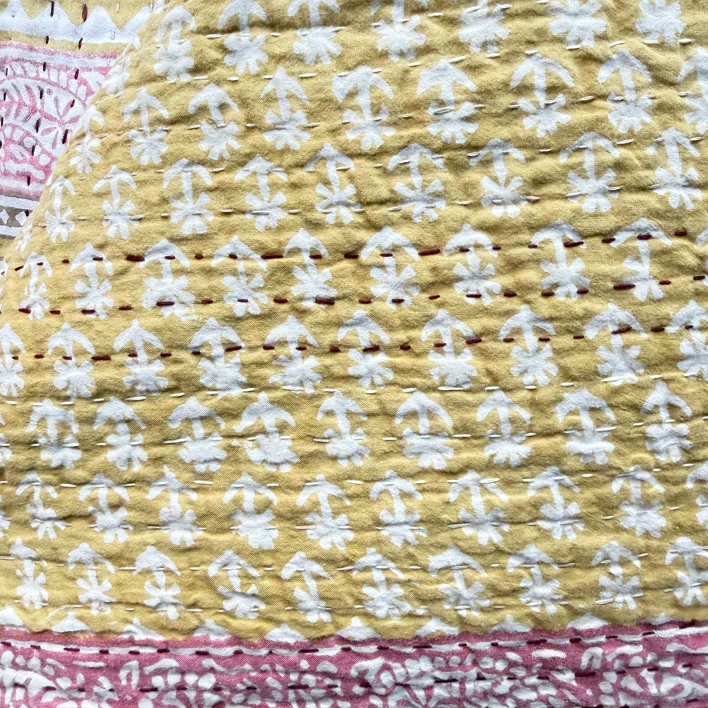 Vintage Sari Double Bedcover (JFDB-03) - Image 5