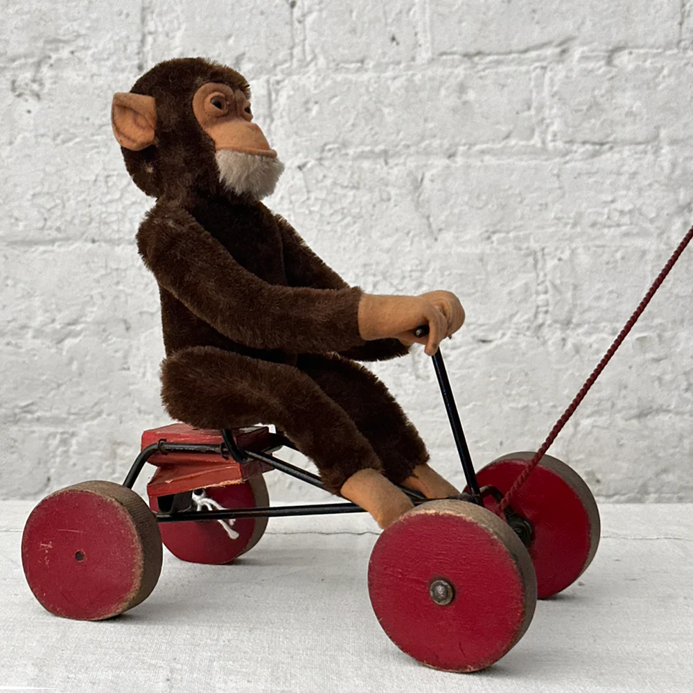 Vintage Monkey on Wheels - Image 2