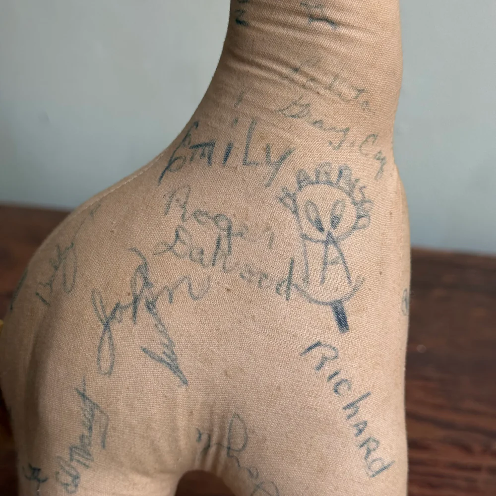 Vintage Stuffed "Autograph" Giraffe - Image 4