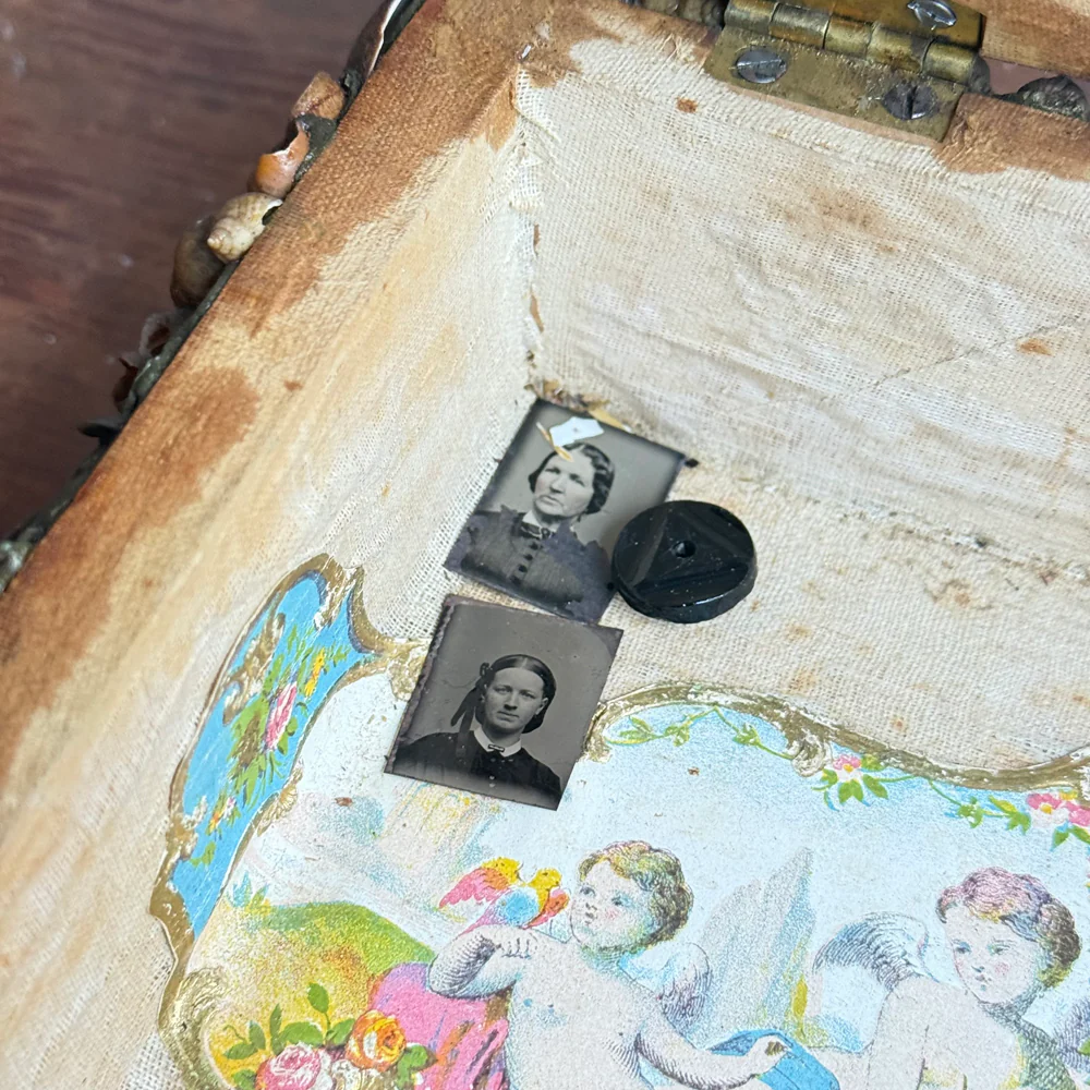 Vintage Victorian Shell Box - Image 10