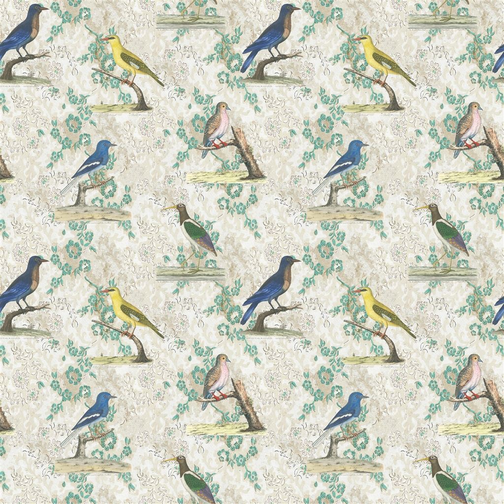 Wallpaper Birds Parchment