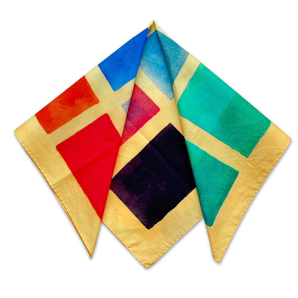 Watercolor Exercise Cotton Bandana - Image 2