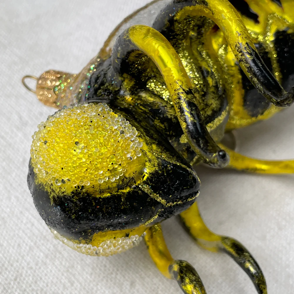 Yellow & Black Bee Ornament - Image 2