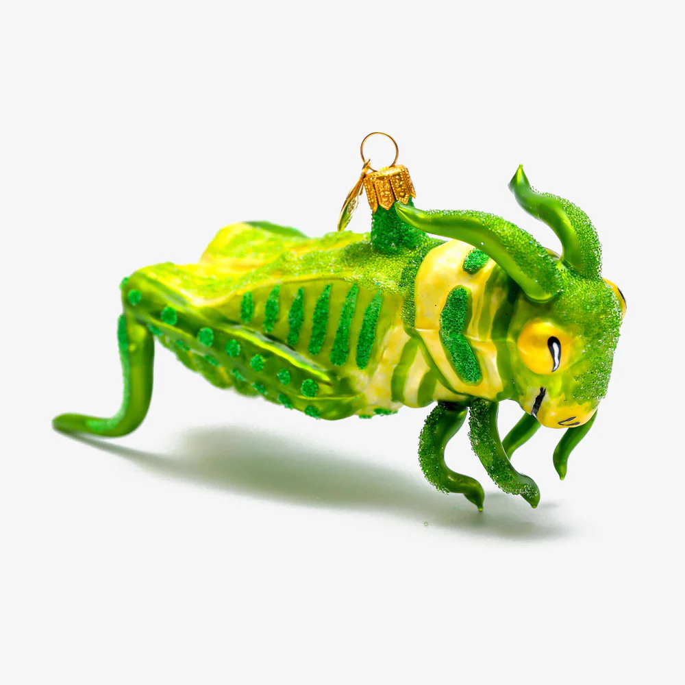 Yellow & Green Grasshopper Ornament