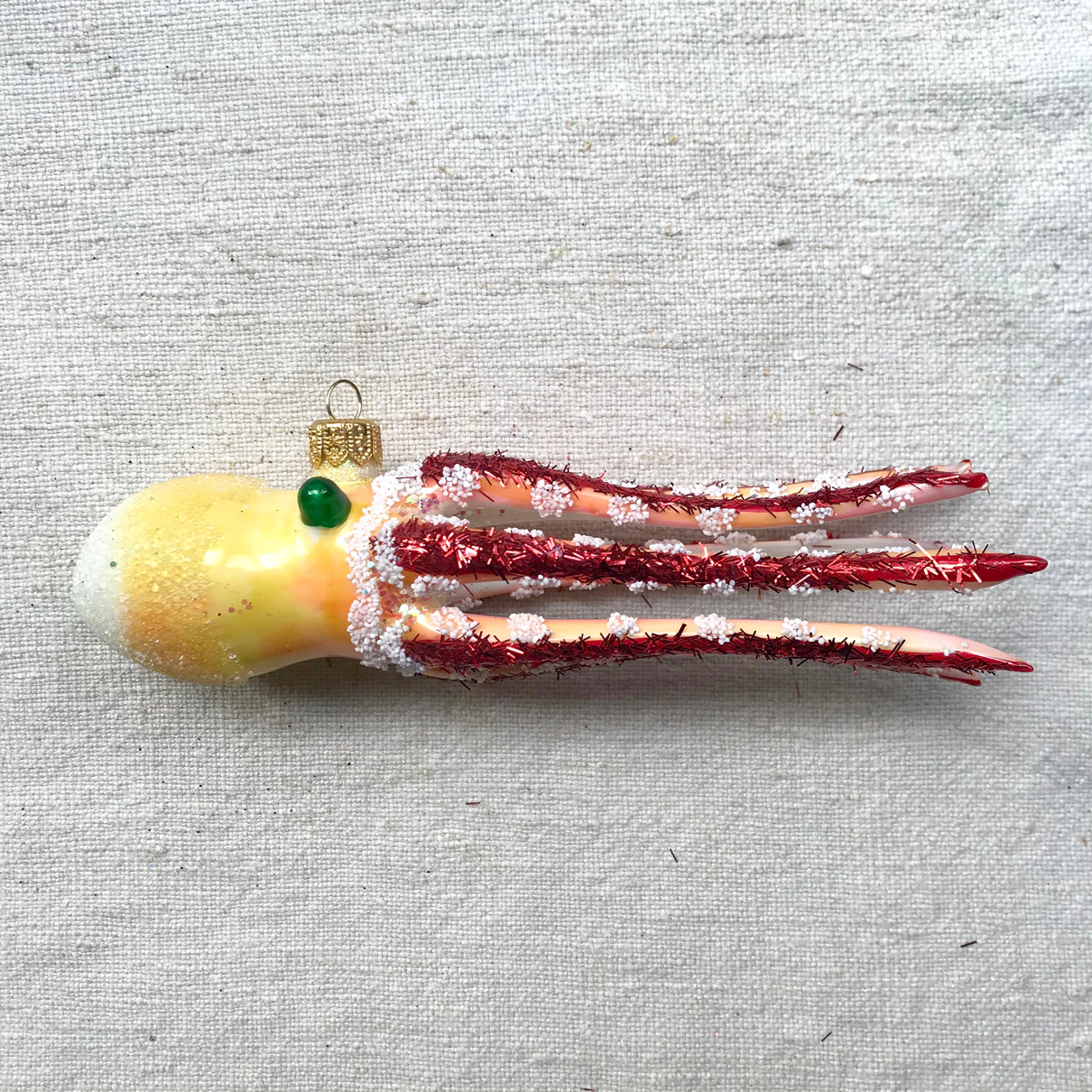Yellow & Red Squid Ornament - Image 2